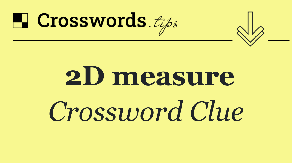 2D measure