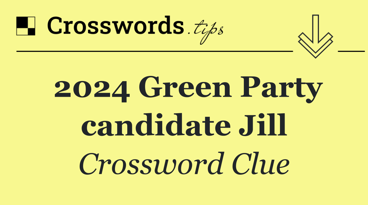 2024 Green Party candidate Jill