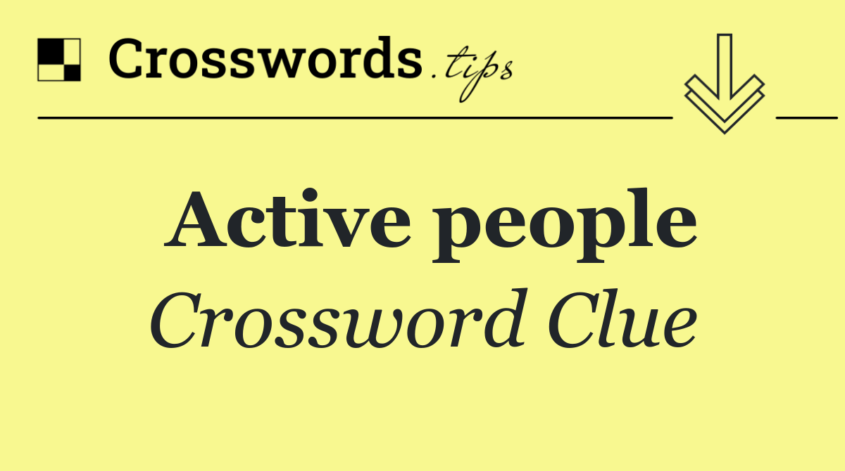 Active people