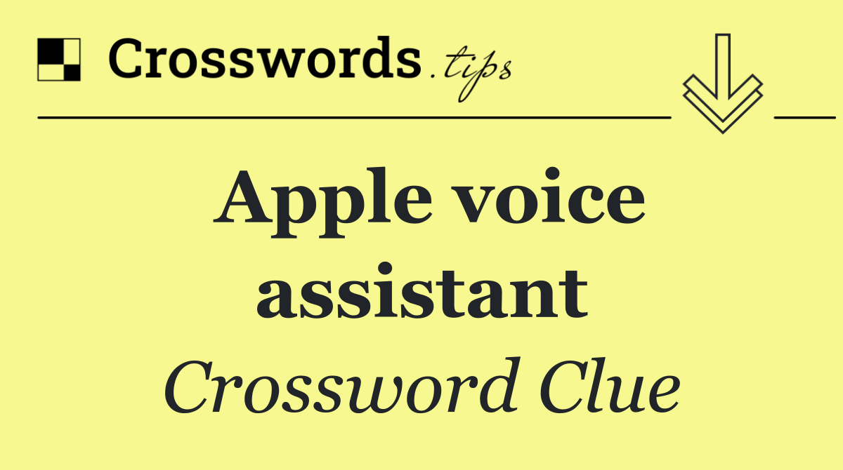 Apple voice assistant