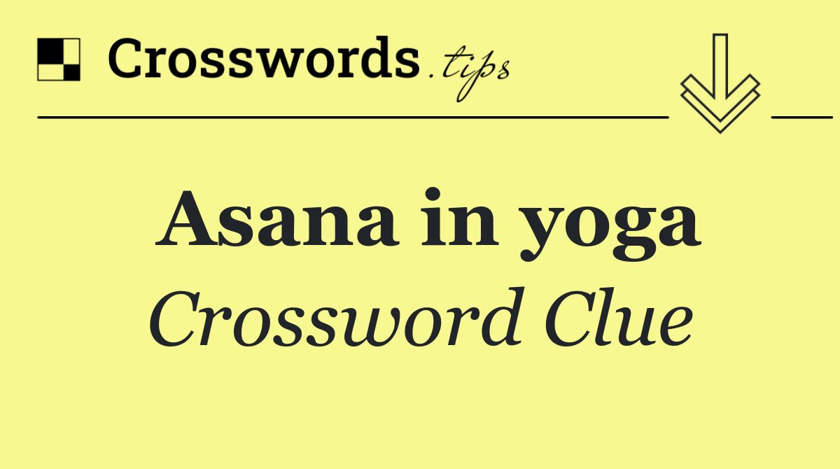 Asana in yoga