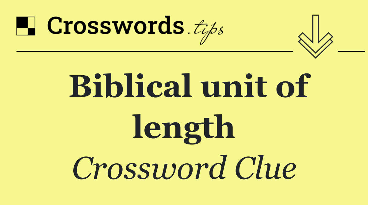 Biblical unit of length