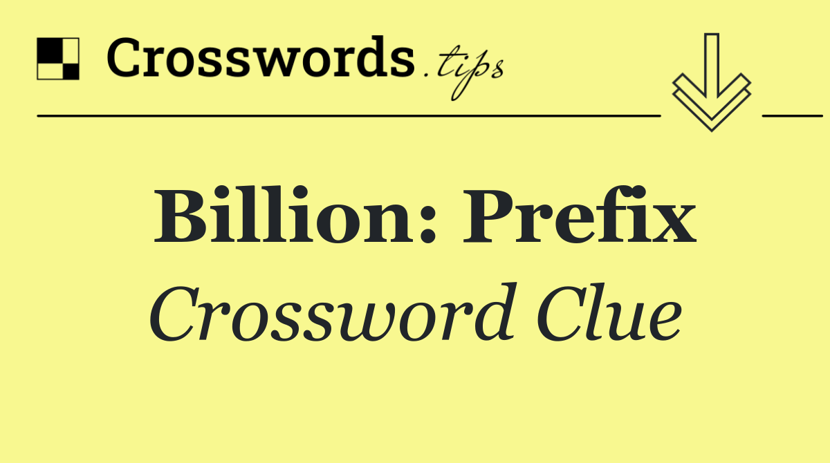 Billion: Prefix