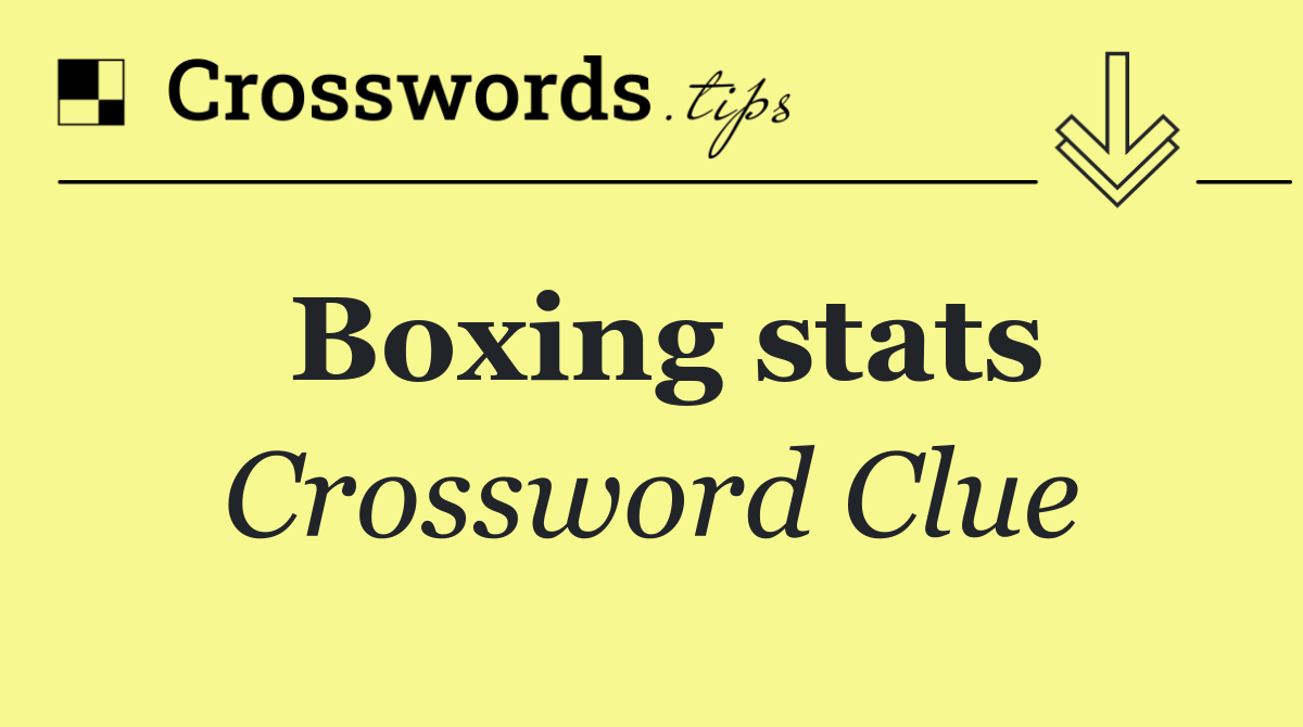 Boxing stats