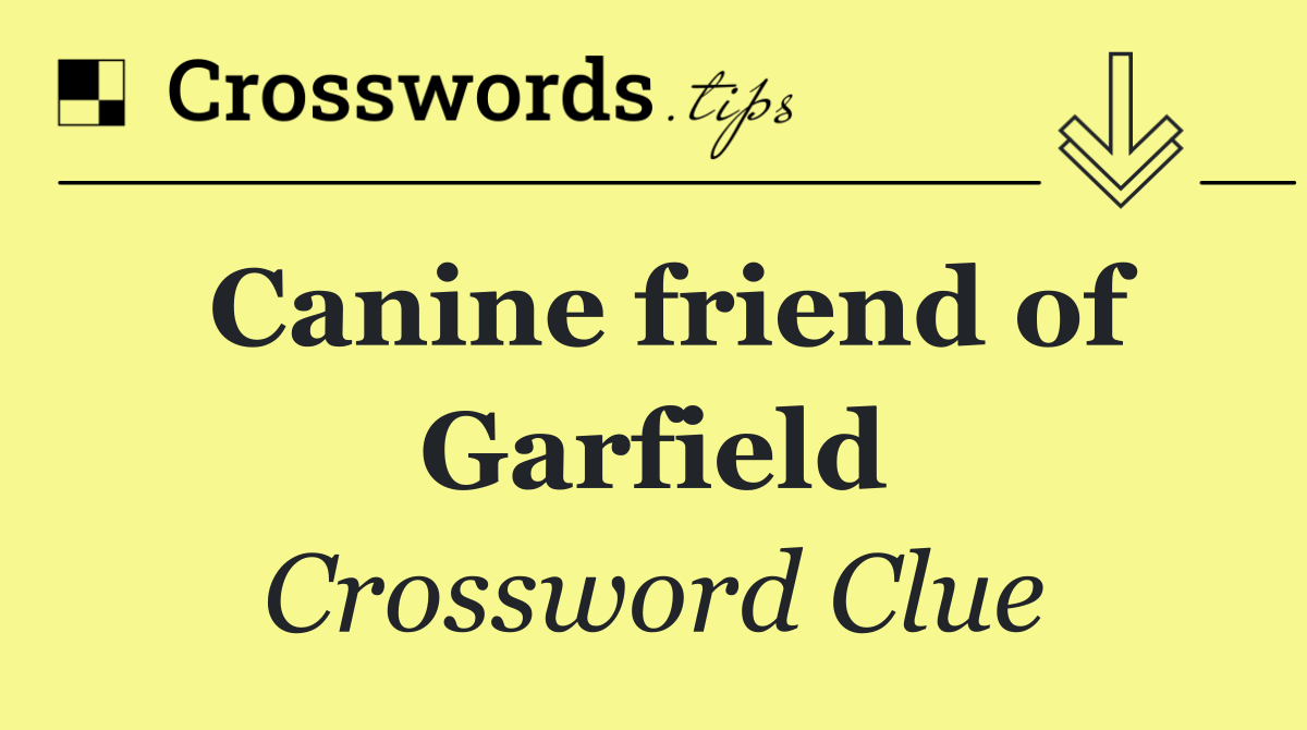 Canine friend of Garfield