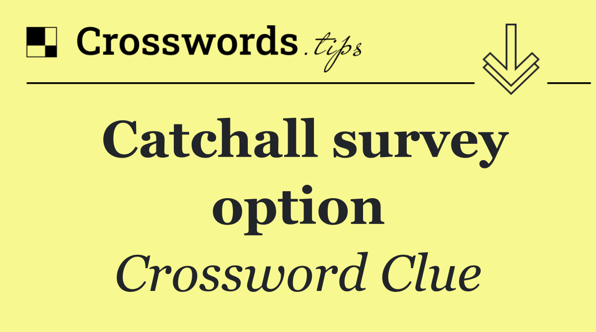 Catchall survey option
