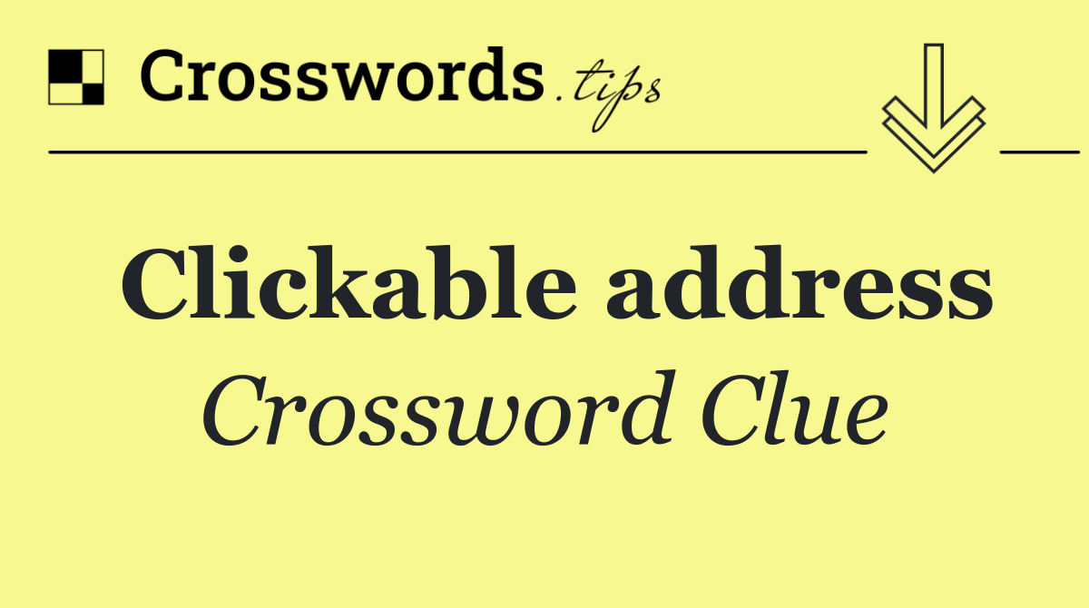 Clickable address