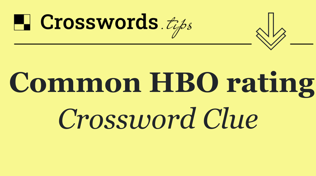 Common HBO rating