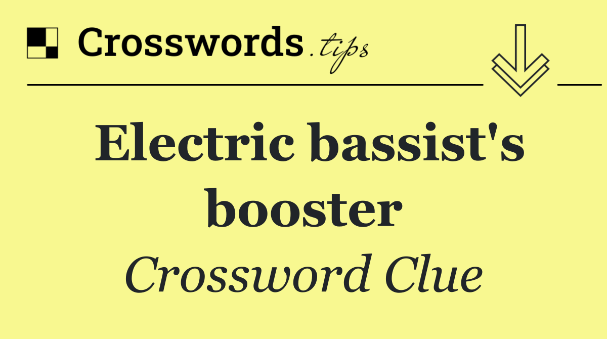 Electric bassist's booster