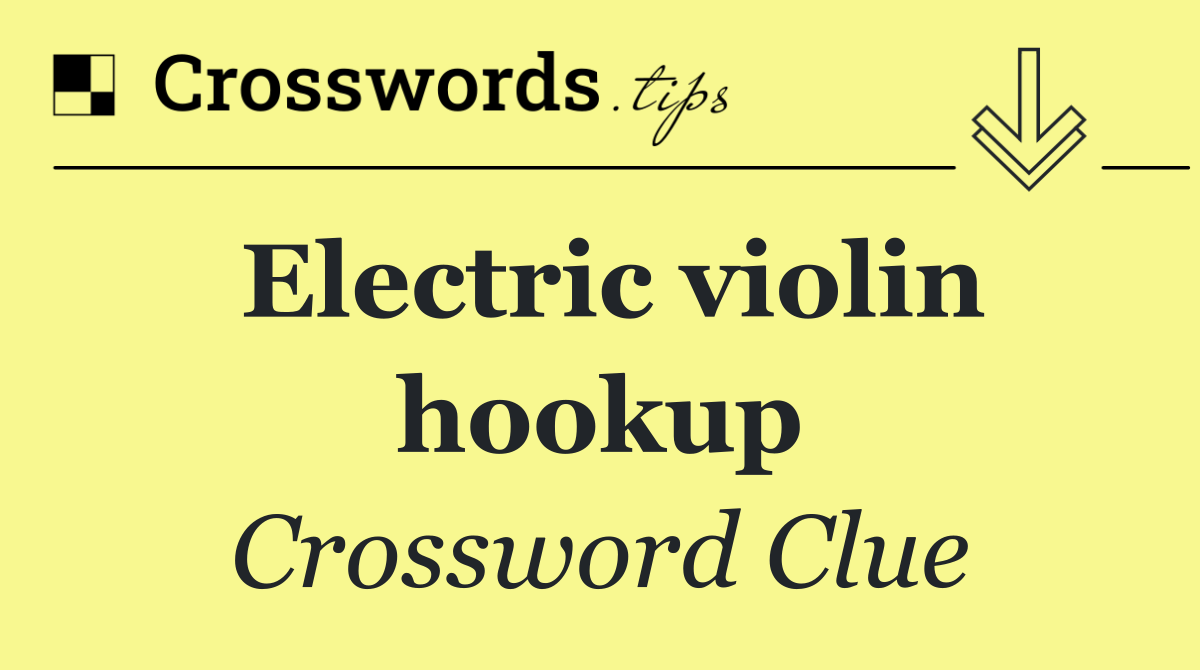 Electric violin hookup