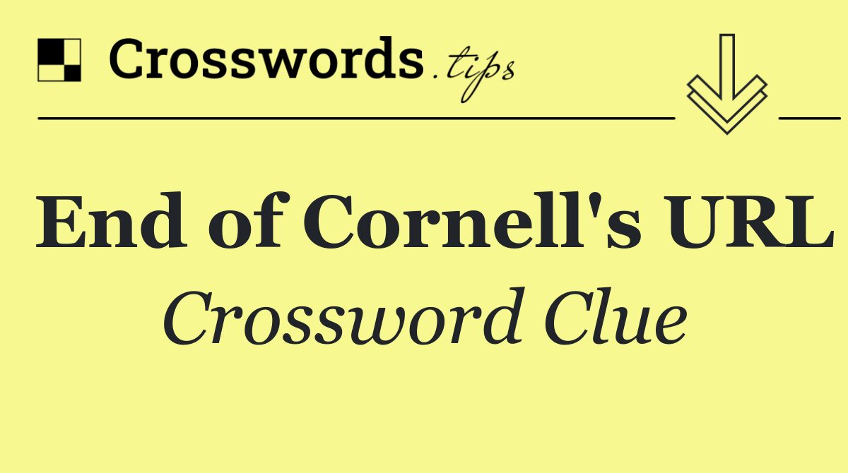 End of Cornell's URL