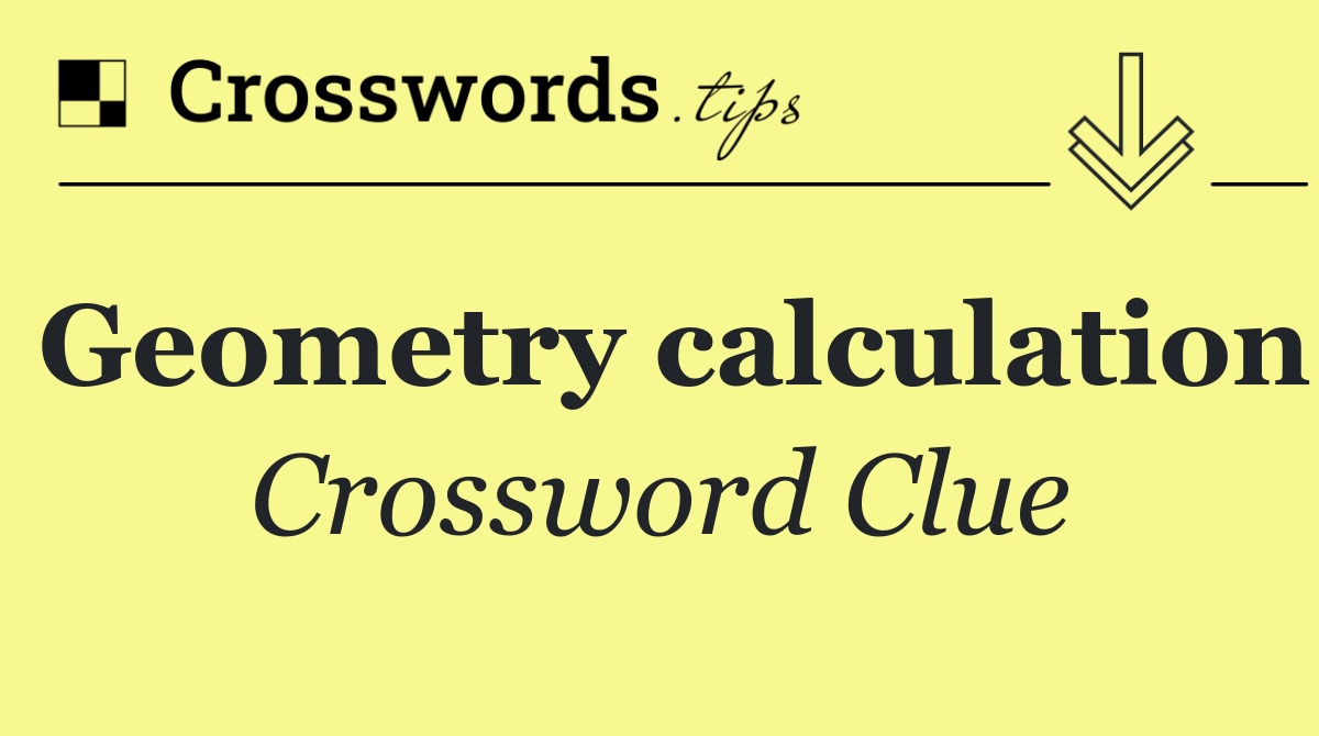 Geometry calculation