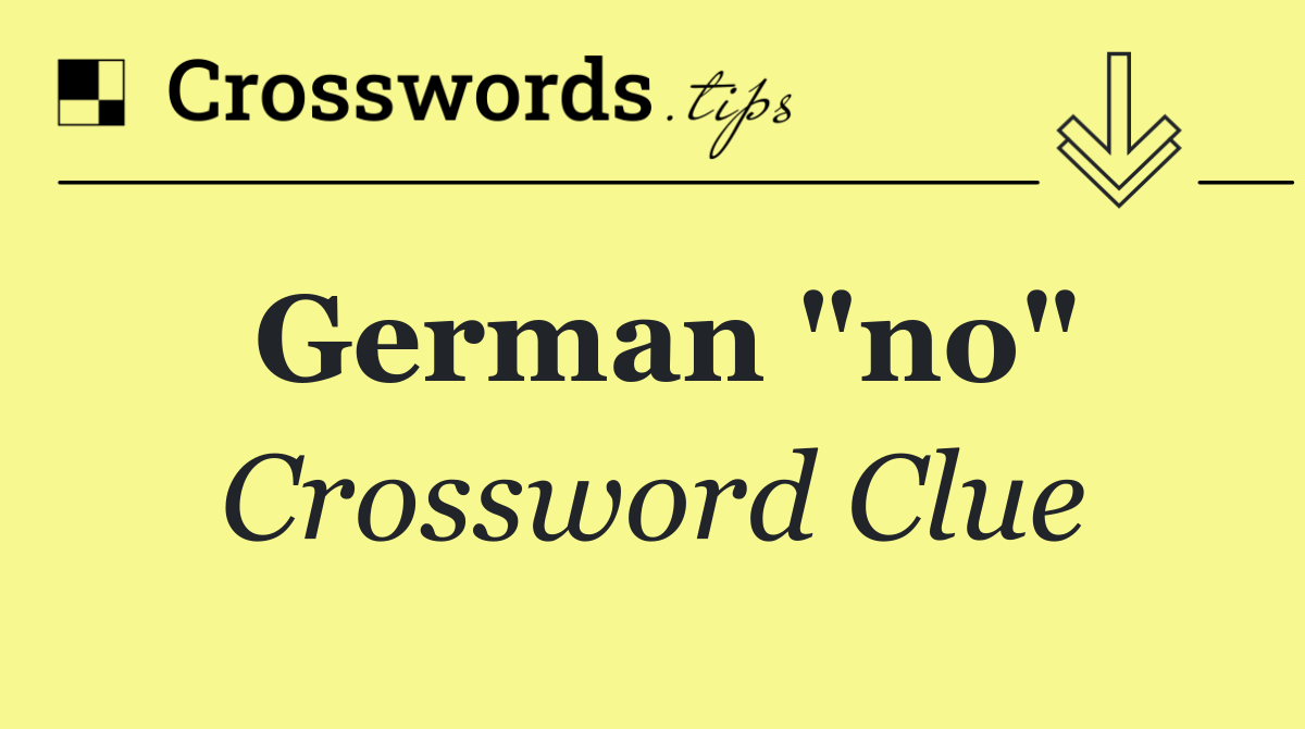 German "no"