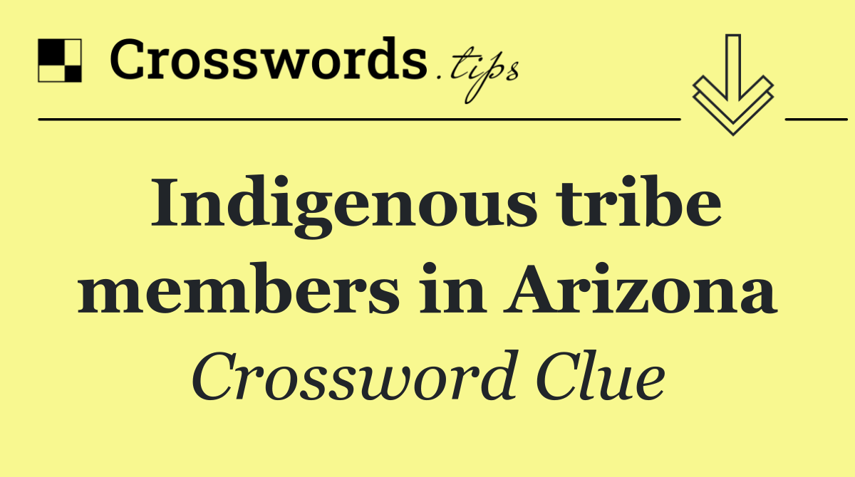 Indigenous tribe members in Arizona