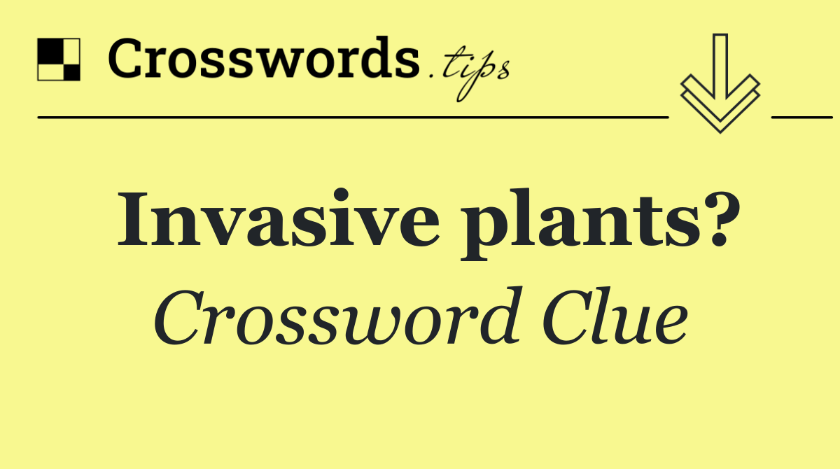 Invasive plants?