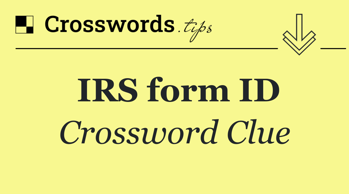 IRS form ID