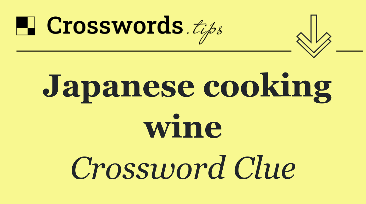 Japanese cooking wine