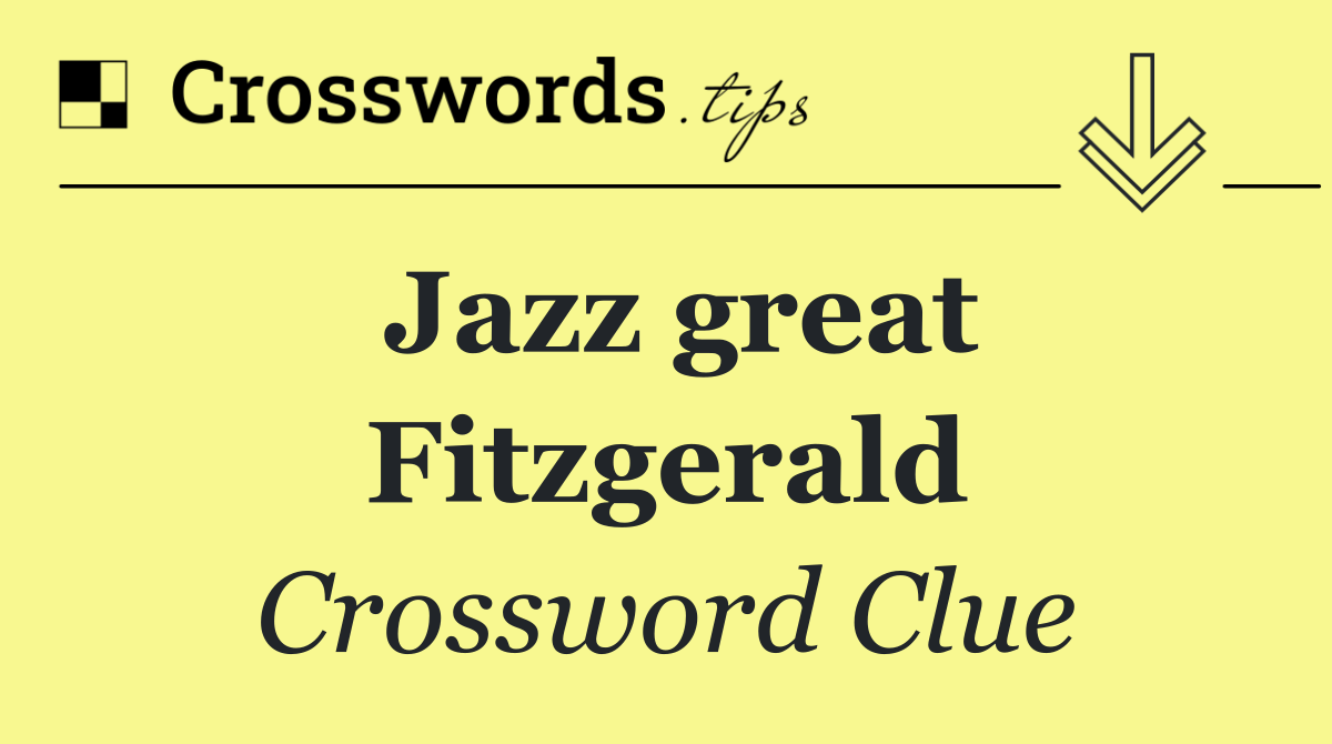 Jazz great Fitzgerald