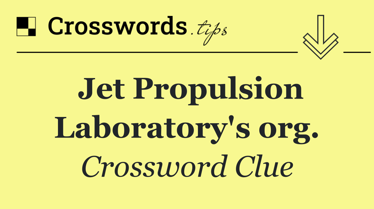 Jet Propulsion Laboratory's org.