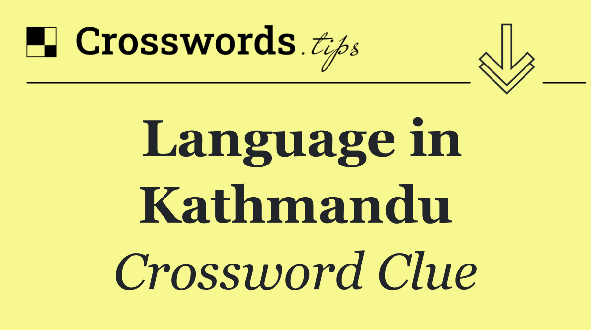 Language in Kathmandu