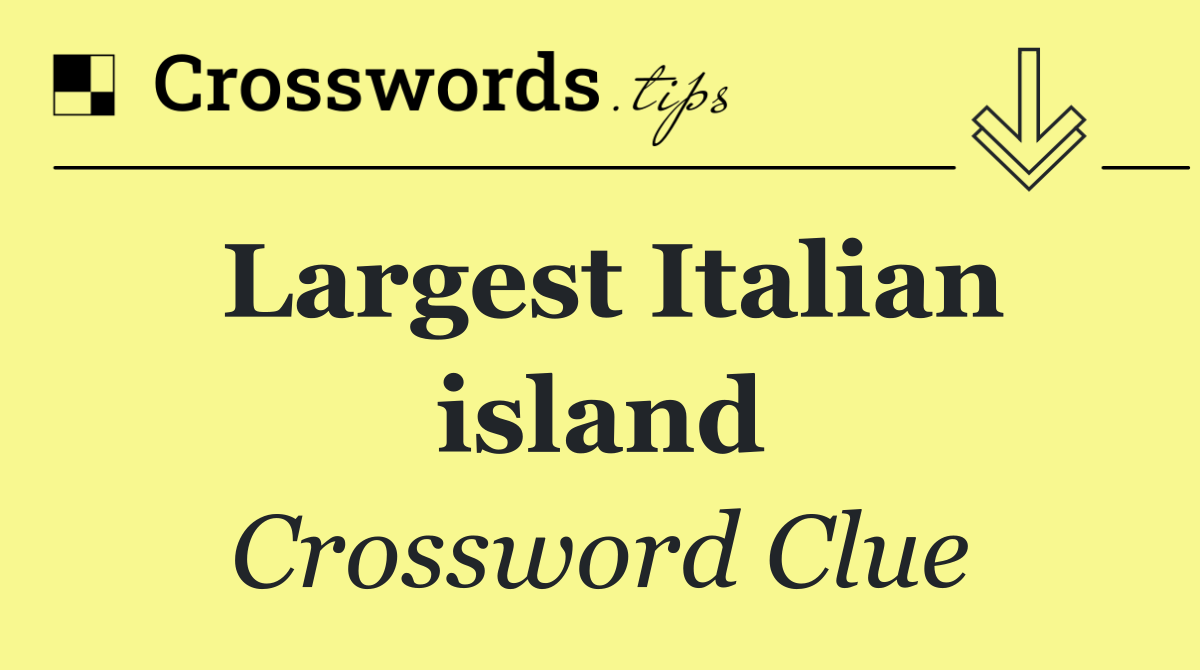 Largest Italian island