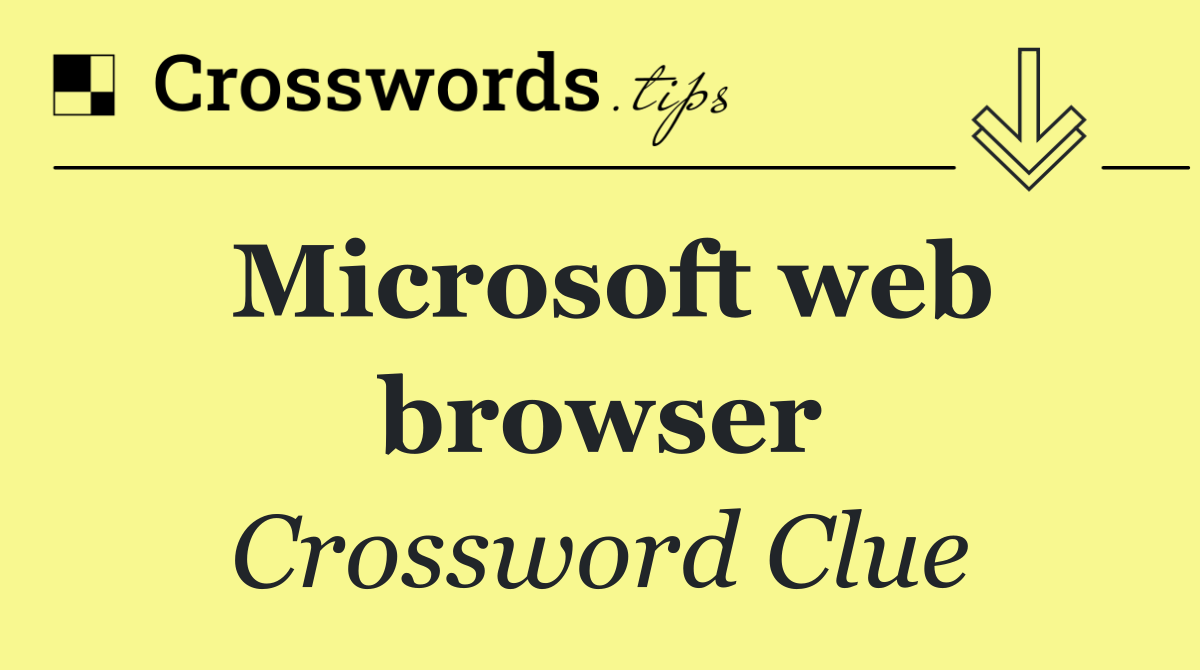 Microsoft web browser