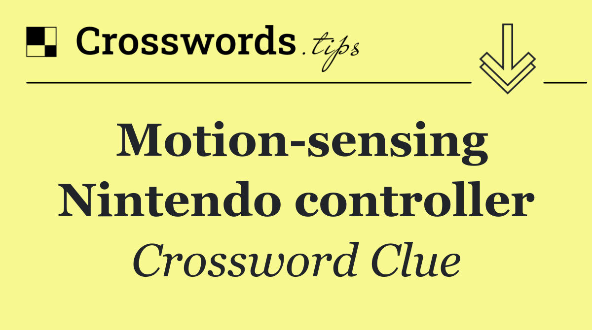 Motion sensing Nintendo controller