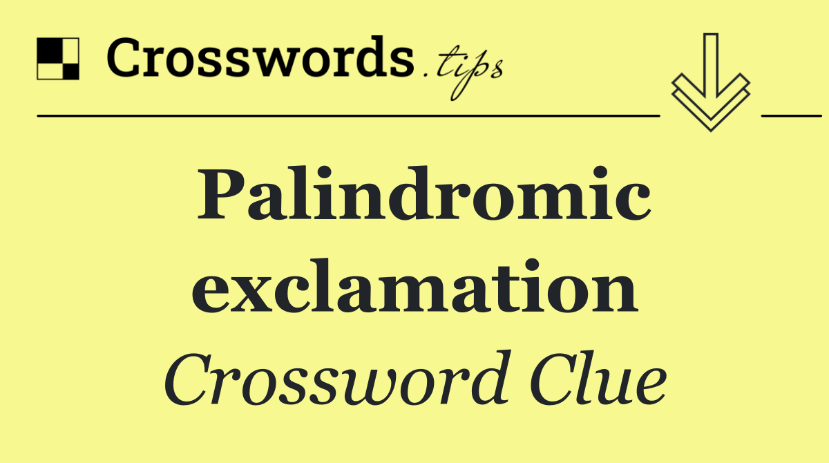 Palindromic exclamation