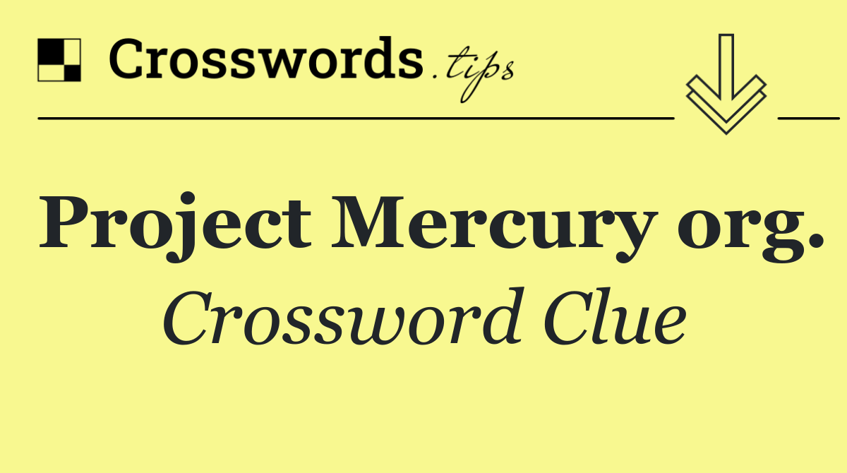 Project Mercury org.