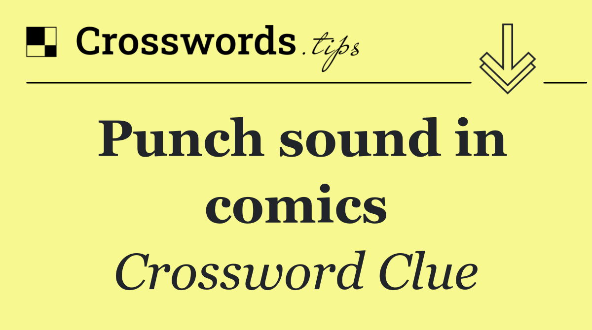 Punch sound in comics