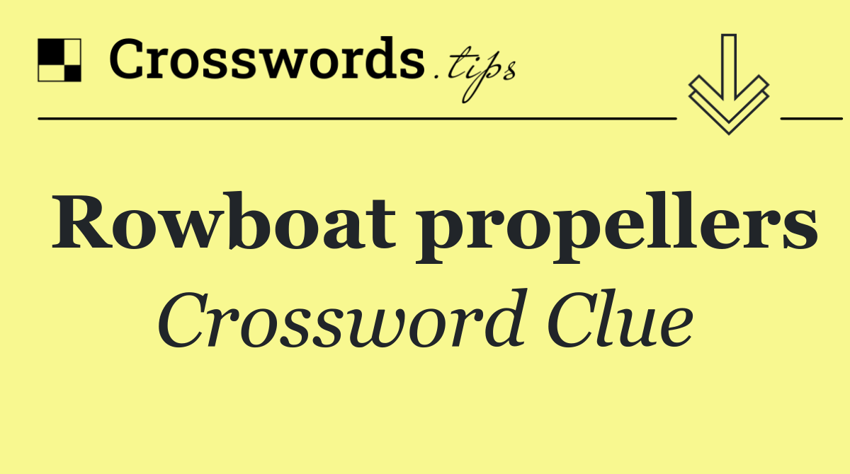 Rowboat propellers