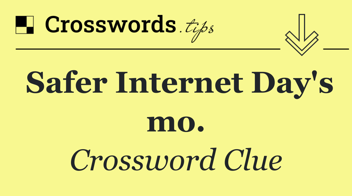 Safer Internet Day's mo.