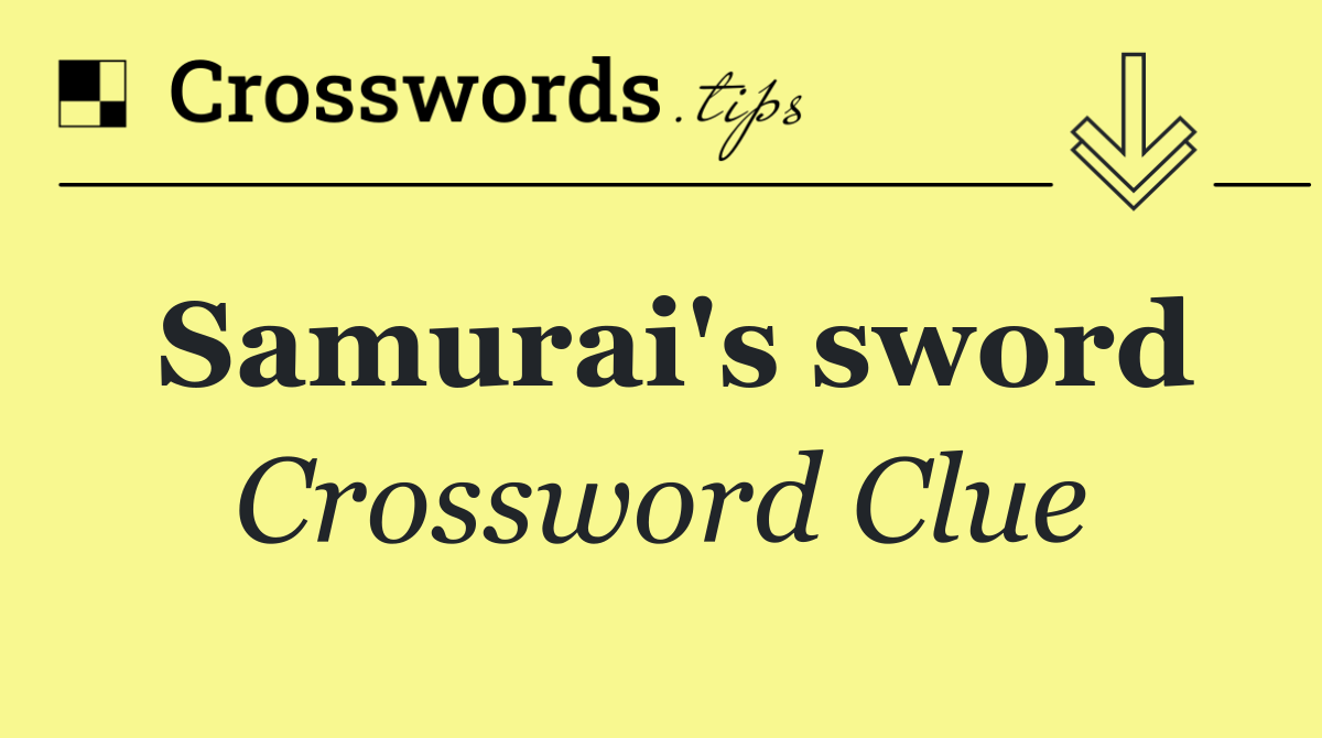 Samurai's sword