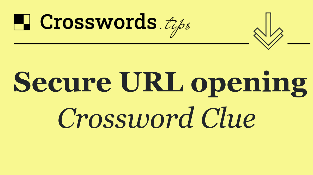 Secure URL opening