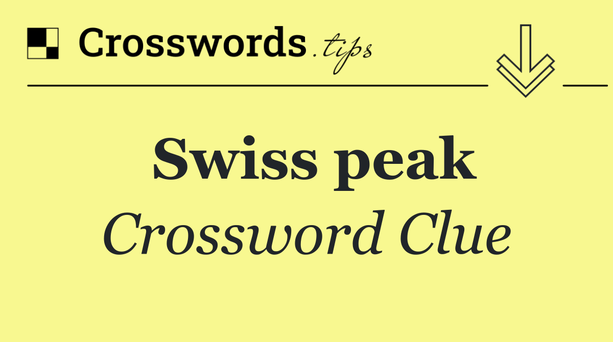 Swiss peak