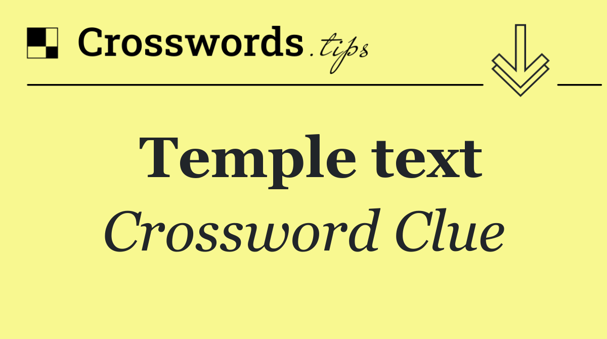 Temple text