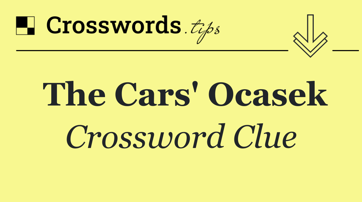 The Cars' Ocasek