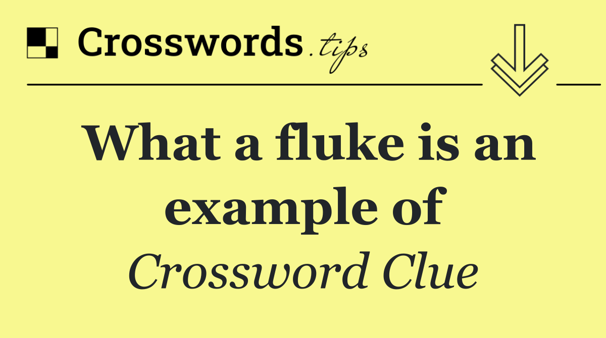 What a fluke is an example of