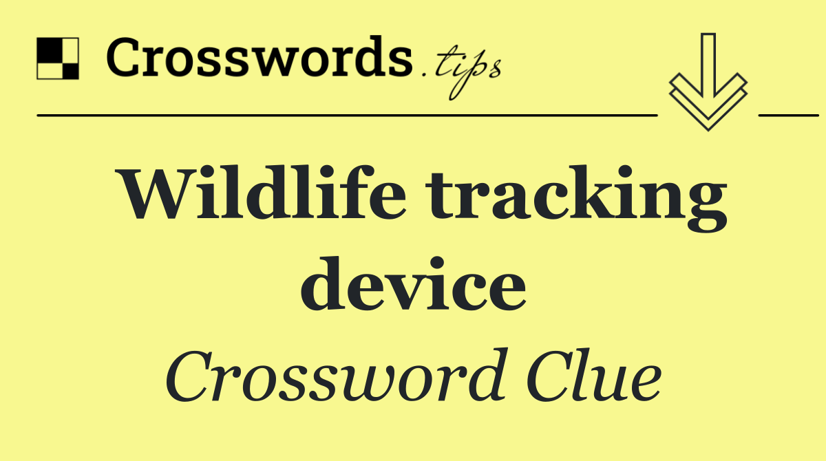 Wildlife tracking device