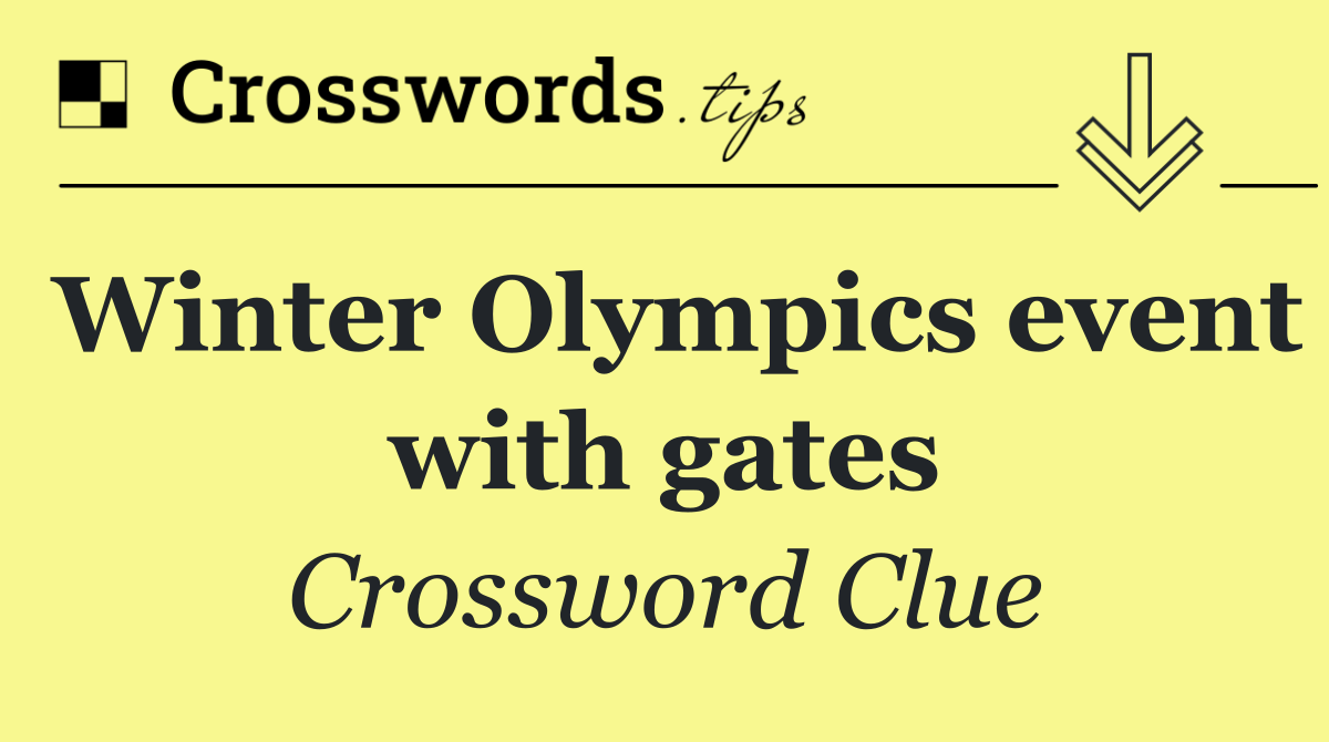 Winter Olympics event with gates