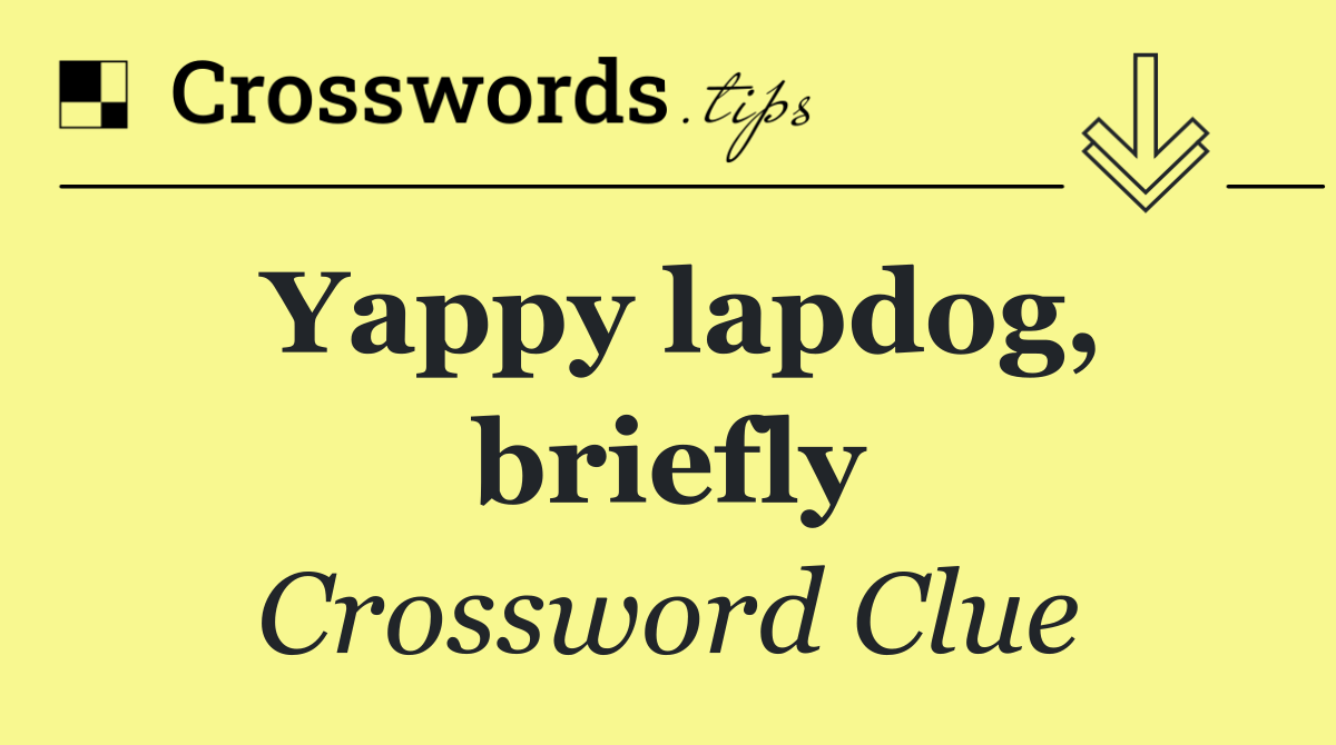 Yappy lapdog, briefly