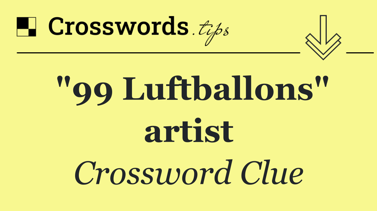 "99 Luftballons" artist