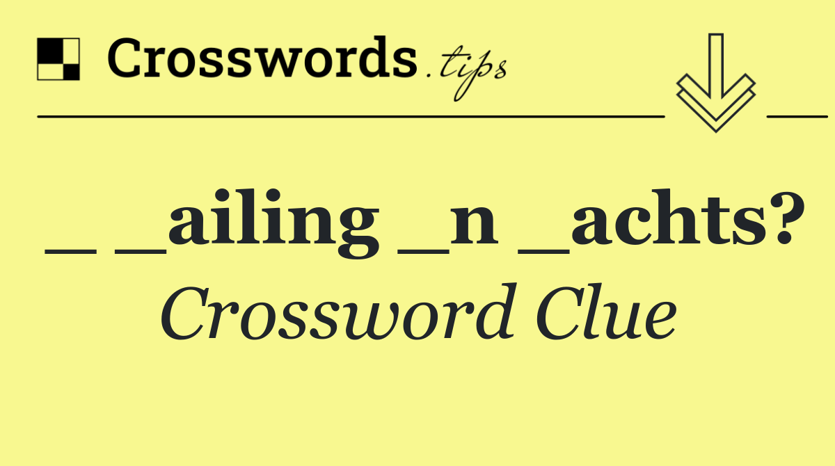 _ _ailing _n _achts?