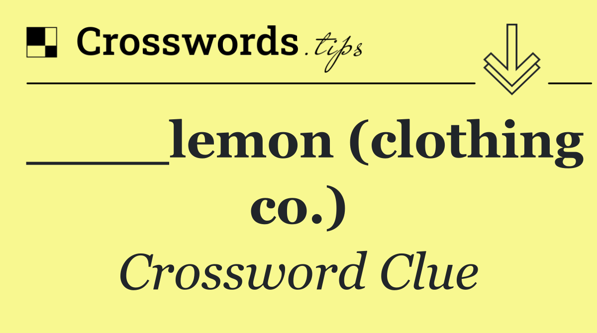 ____lemon (clothing co.)