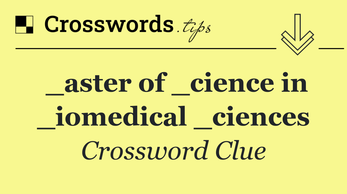 _aster of _cience in _iomedical _ciences