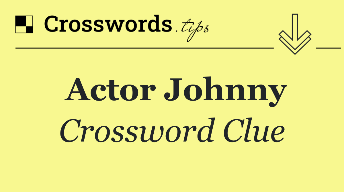 Actor Johnny