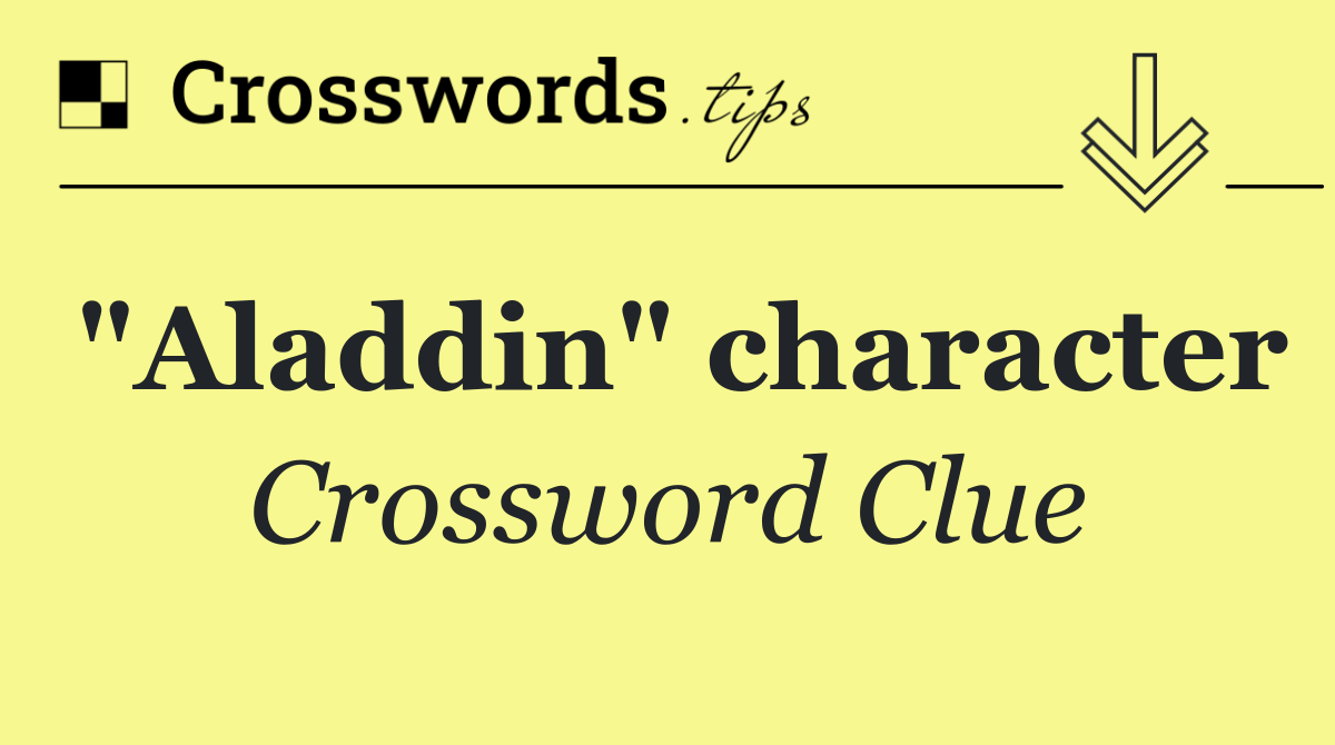 "Aladdin" character