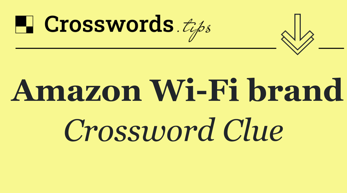 Amazon Wi Fi brand