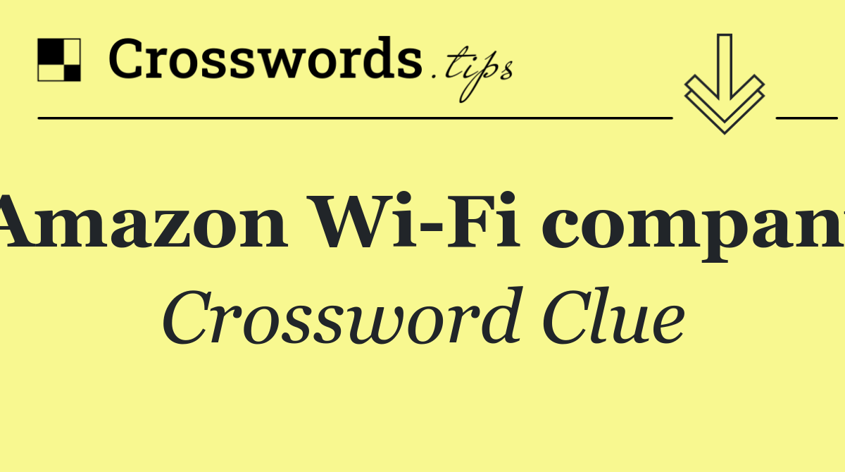 Amazon Wi Fi company