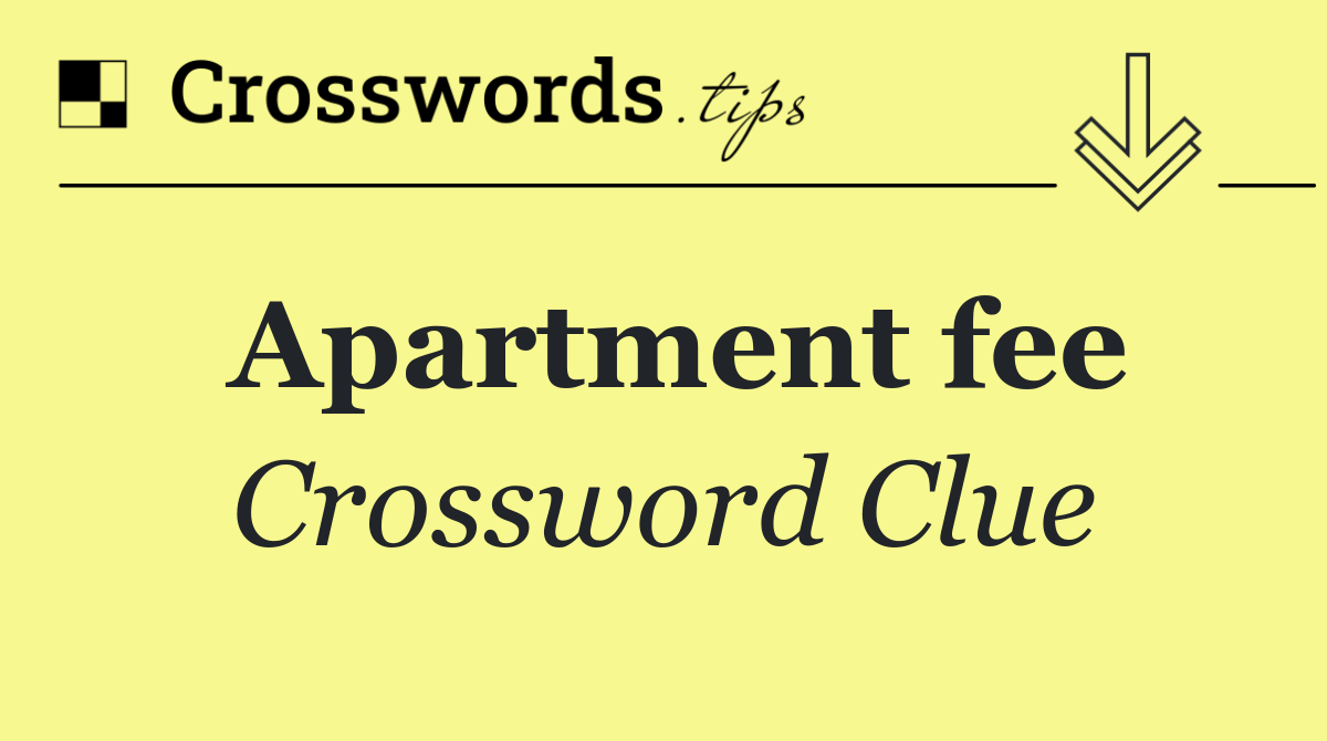 Apartment fee